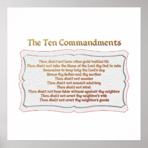 De 10 commandmentsna poster