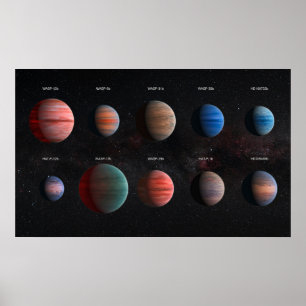 De 10 Hetterna Jupiter WASP-förklaringarna Poster