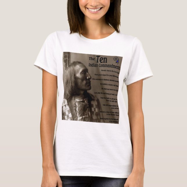 De 10 indiska commandmentsna t shirt (Framsida)