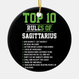 De 10 största Regler av Sagittarius Birthday Horos Julgransprydnad Keramik