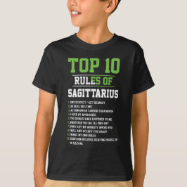 De 10 största Regler av Sagittarius Birthday Horos T Shirt