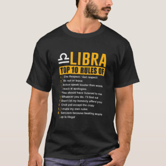 De 10 största Reglerna gåvor från Libra-födelsedag T Shirt