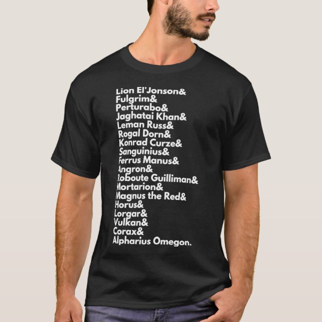 De 20 Primarchs - Emperors Sons 40k Skriv ut klass T Shirt (Framsida)