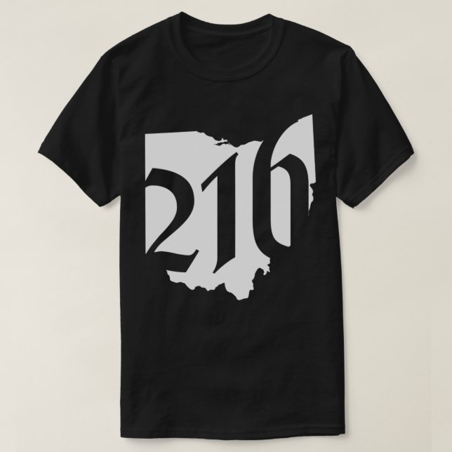 De 216 representerar Cleveland Ohio T Shirt (Design framsida)