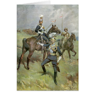 De 21st lancersna - brittisk armé hälsningskort