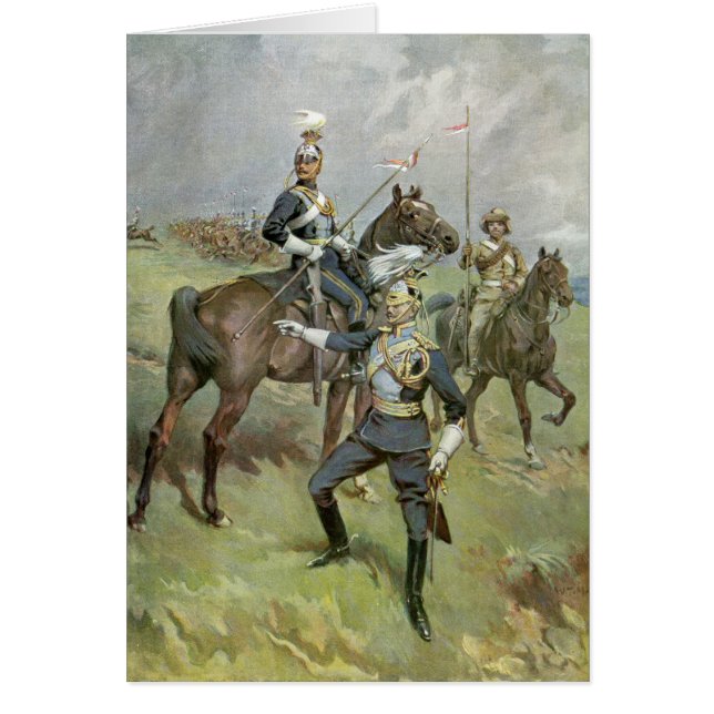 De 21st lancersna - brittisk armé hälsningskort (Framsidan)