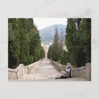 De 365 Calvario-trapporna i Pollenca Mallorca Vykort