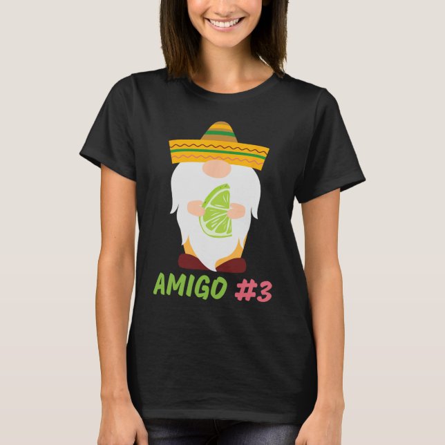 De 3 Amigos Cinco De Mayo Amigo #1 Group Matching T Shirt (Framsida)