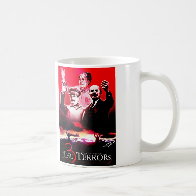 De 3 skräck - Stalin, Mao och Lenin Kaffemugg (Höger)