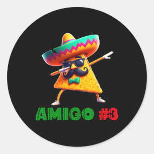 De 3 Tre Amigos Cinco De Mayo Amigo #3 Grupp Ma Runt Klistermärke