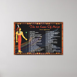 De 42 Maat-lagarna - positiva bekräftelser Canvastryck