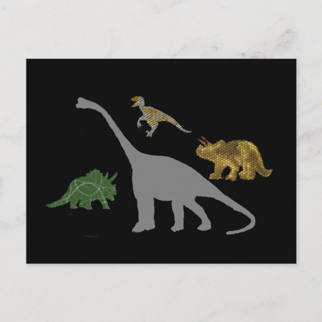 De 4 Dinos Vykort (Framsida)