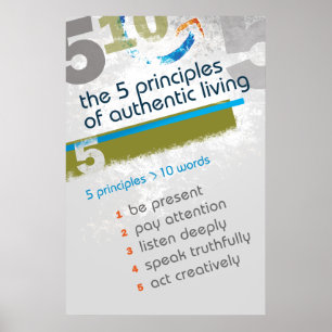 De 5 principerna av det autentiska uppehället - poster