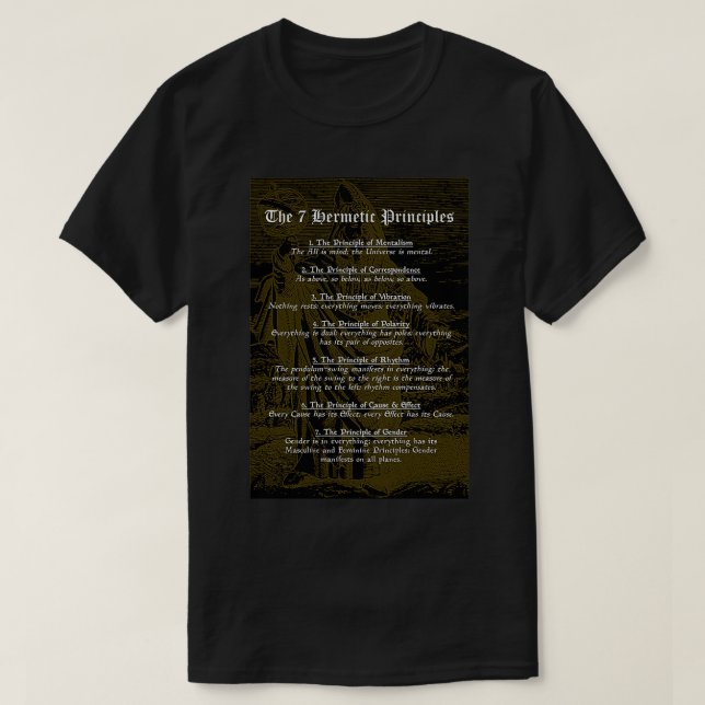 De 7 hermetiska principerna Grekisk och egyptisk f T Shirt (Design framsida)