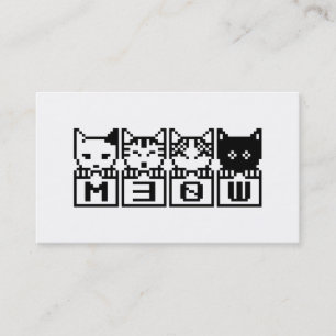 DE 8-BITARS KATTER M30W VISITKORT