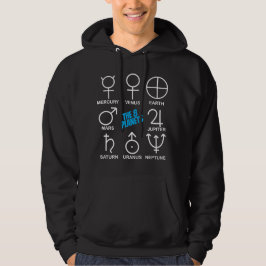De 8 planeternas symboler Anpassningsbara vita på Hoodie
