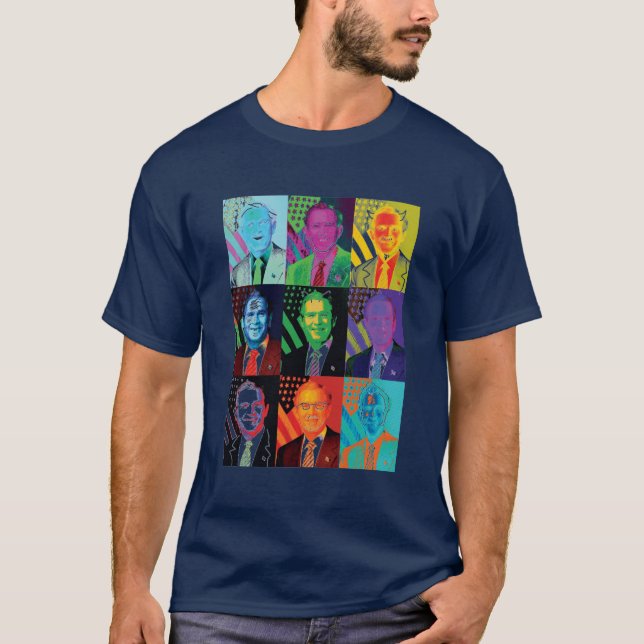 De 9 ansiktena av den Bush T-tröja Tee (Framsida)
