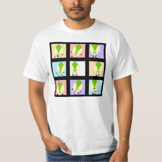 De 9 ansiktena av pistaschen t-shirt