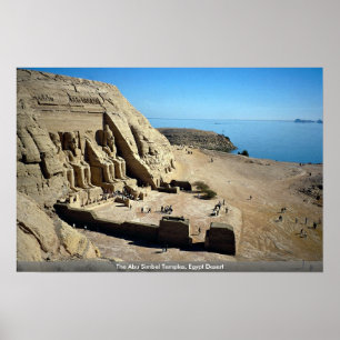 De Abu Simbel tempelen, egyptenöken Poster