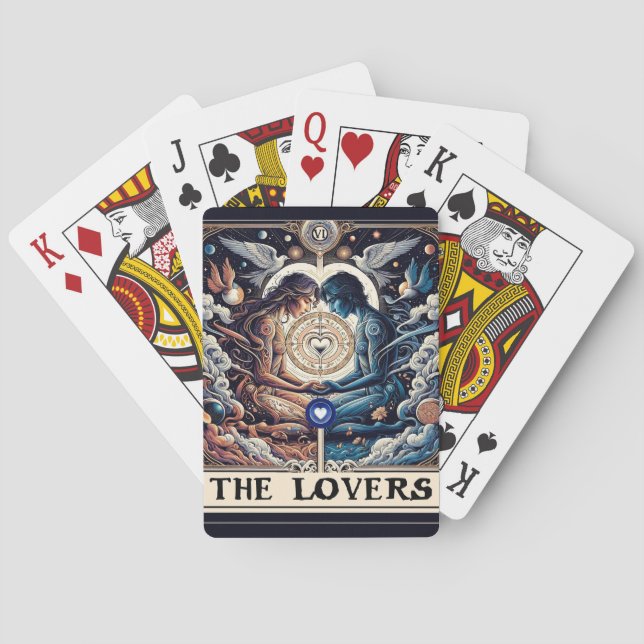 DE ÄLSKANDE Tarot Celestial Man & Kvinna Själsling Casinokort (Baksidan)
