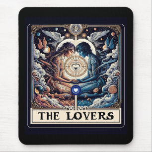 DE ÄLSKANDE Tarot Celestial Man & Kvinna Själsling Musmatta