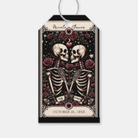DE ÄLSKANDE Tarot Skelett Kärlek Röda Rosor Bröllo