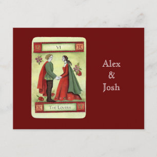 "De älskande" tarotkort Inbjudningar