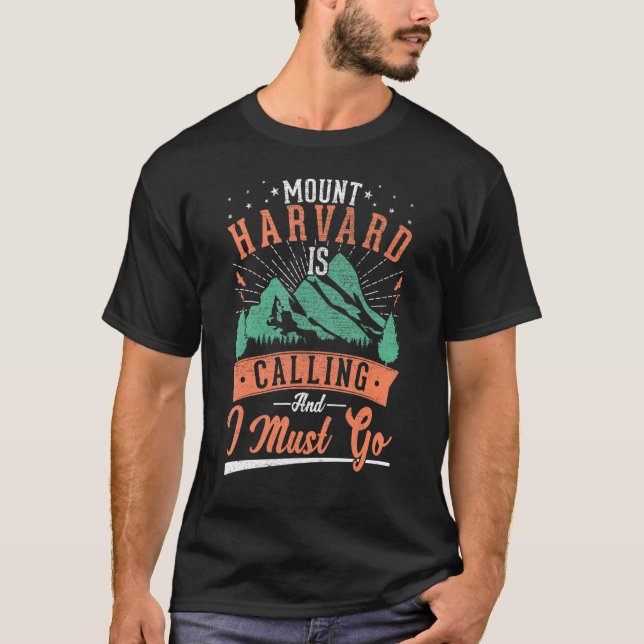 De amerikanska bergen måste gå på Harv. T Shirt (Framsida)