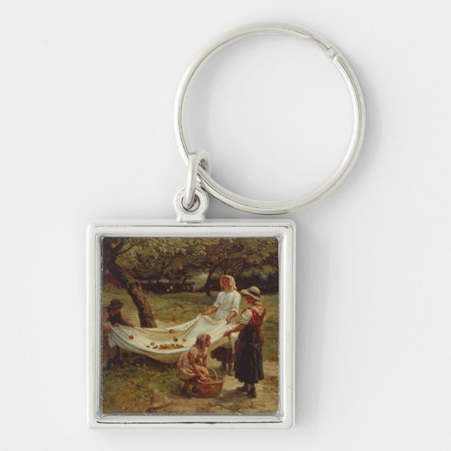 De Apple ihopsamlarearna, 1880 Fyrkantig Silverfärgad Nyckelring (Framsidan)