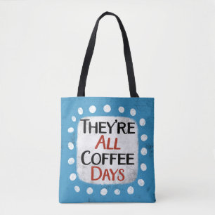 De är alla kaffedagar i fickan tygkasse