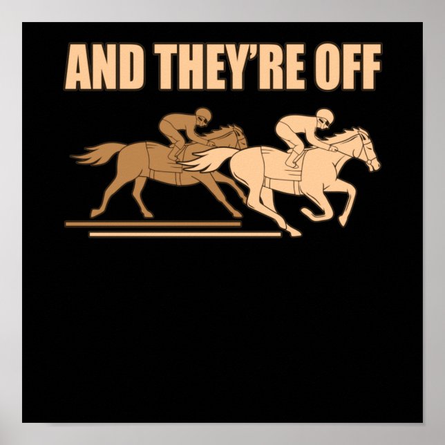 De är av Horse Tävla Barrel Racer Horses Tävling Poster (Framsidan)