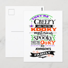 De är Creepy och Kooky Mysterious Spooky Vykort