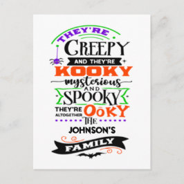 De är Creepy och Kooky Mysterious Spooky Vykort