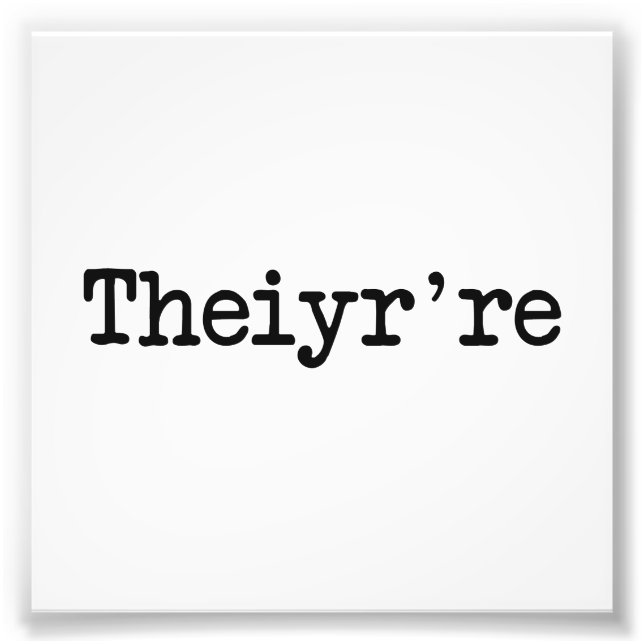 De är där de är Grammer Typo Fototryck (Framsidan)