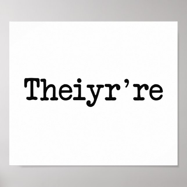 De är där de är Grammer Typo Poster (Framsidan)