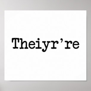 De är där de är Grammer Typo Poster