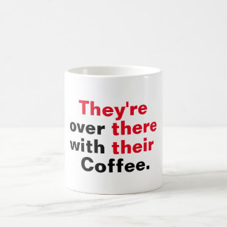 De är därborta med deras kaffe kaffemugg