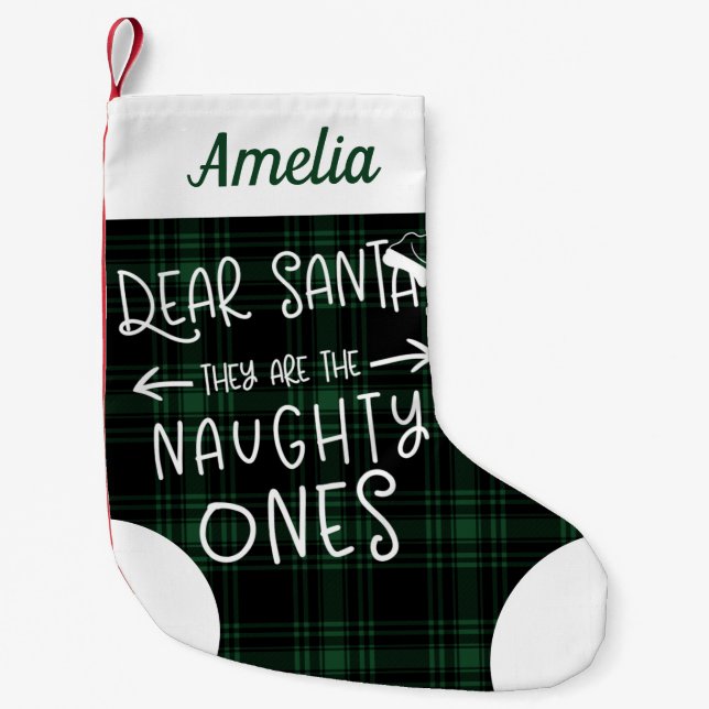 De är de stygga Grönten Pput Cute Funny Liten Julstrumpa (Framsidan)