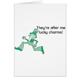 De är efter mig lyckliga berlock hälsningskort