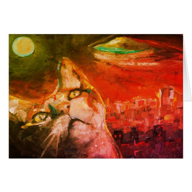 De är här! hälsningskort (Framsidan Horizontal)