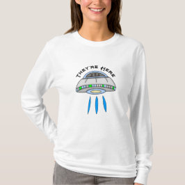 De är här UFO Alien Invasion T Shirt