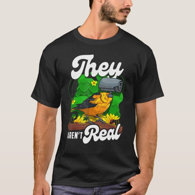 De är inte riktiga fåglar som tittar på Spies Came T Shirt (Framsida)