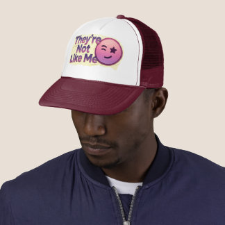 De Är Inte Som Jag Roligt Blinkande Emoji Keps