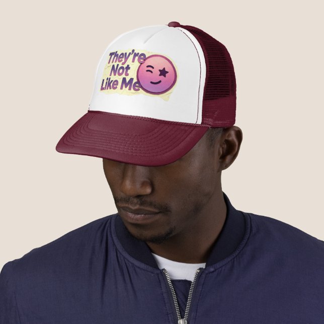 De Är Inte Som Jag Roligt Blinkande Emoji Keps (In Situ)