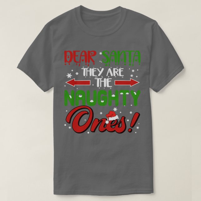 De är ju den stygga jultomten... t shirt (Design framsida)