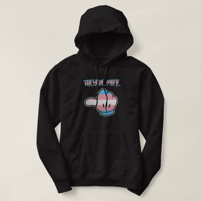 De är Mine LGBTQ Pride Valentines day Hoodie (Design framsida)