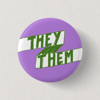 De är pronouns Button Genderqueer Knapp