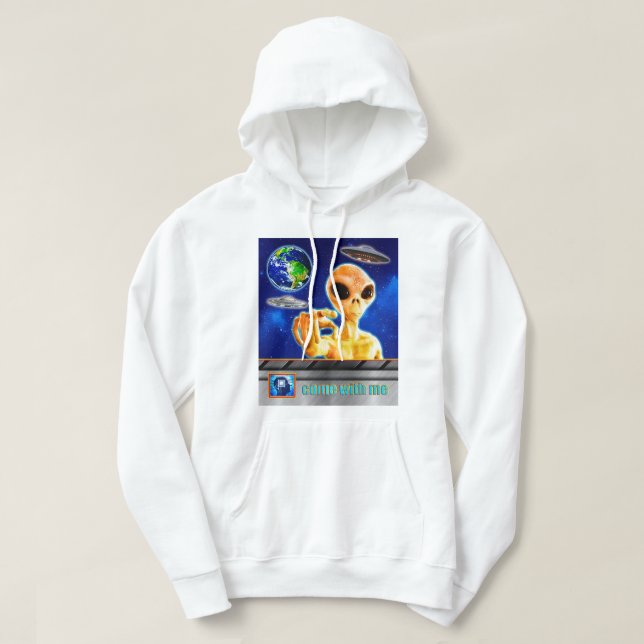 DE ÄR REDAN HÄR - KOM MED MIG-designsamling Hoodie (Design framsida)