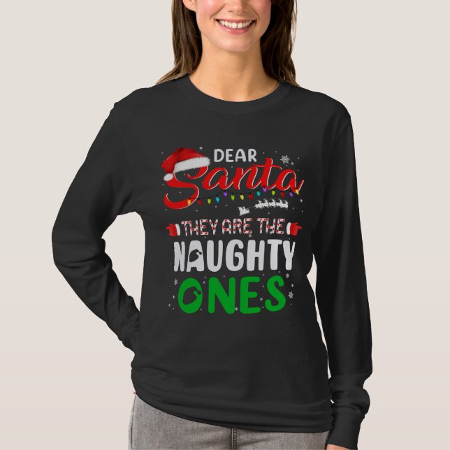 De är stygga på jultomten. t shirt (Framsida)