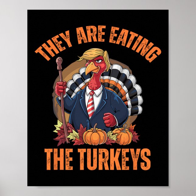 De äter den turkiska Thanksgivingen Trump Poster (Framsidan)